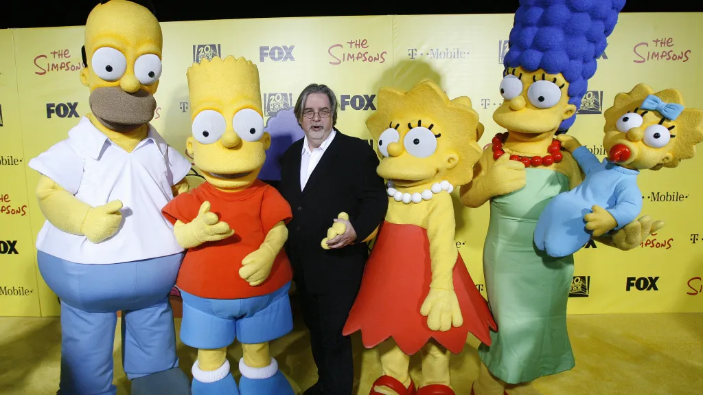 Simpsonovi se svým tvůrcem Mattem Groeningem