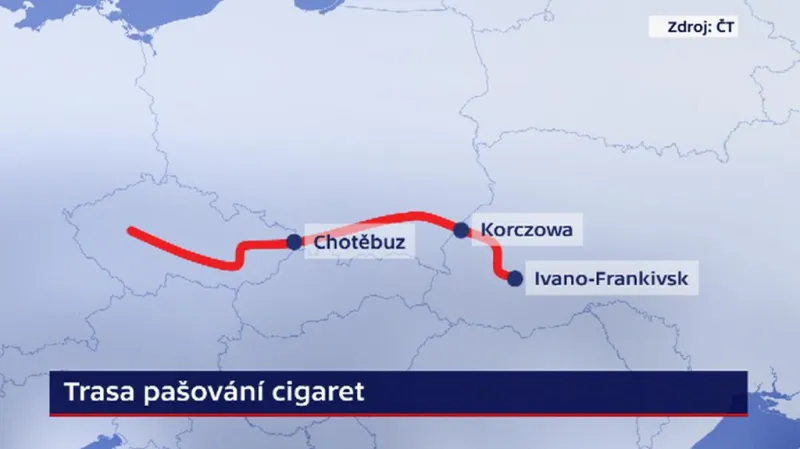 Trasa pašování cigaret