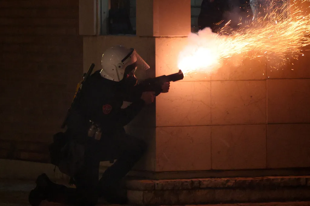 Protikorupční protesty v albánské Tiraně