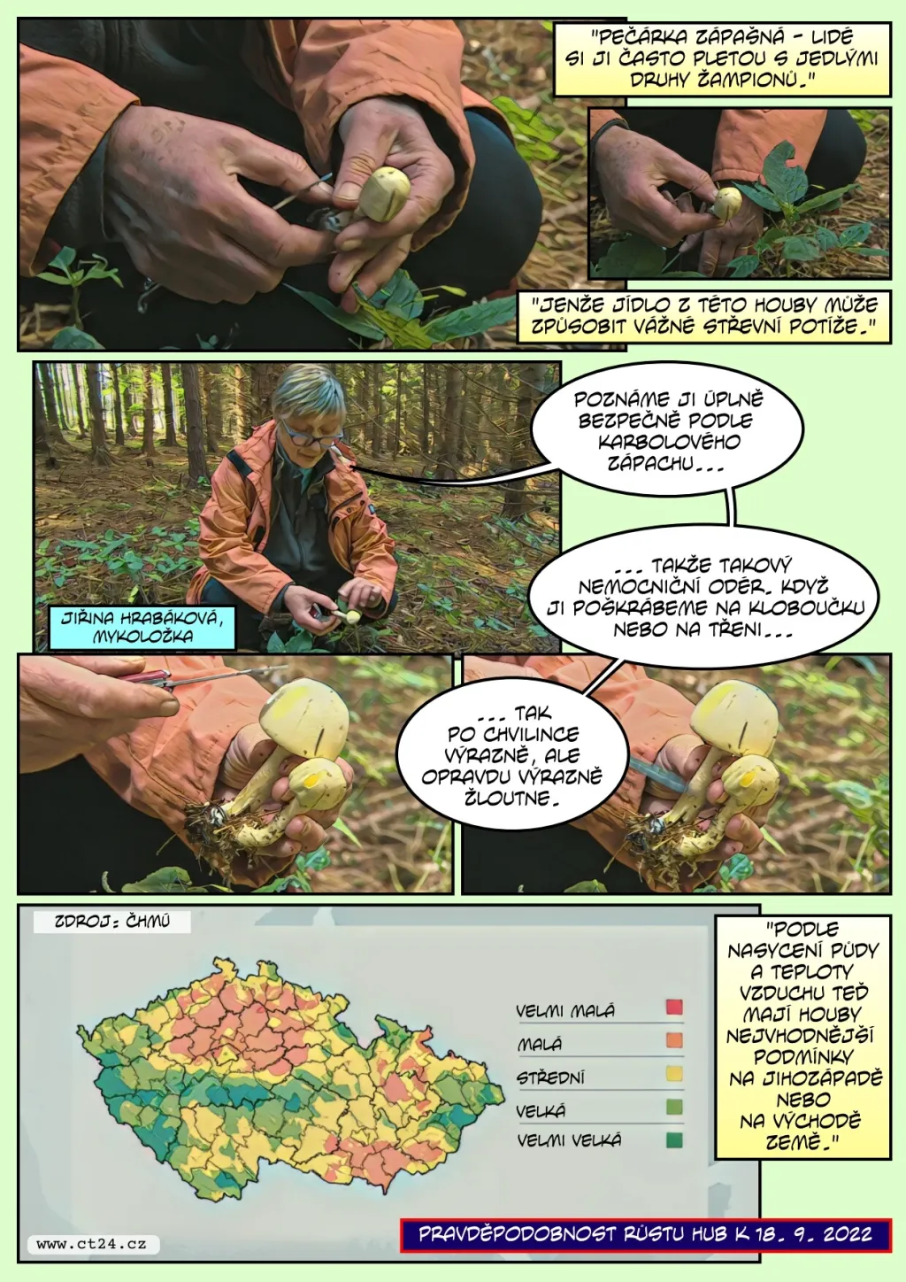 Houbařská sezona zaměstnává i záchranáře, už vyjížděli k desítkám otrav