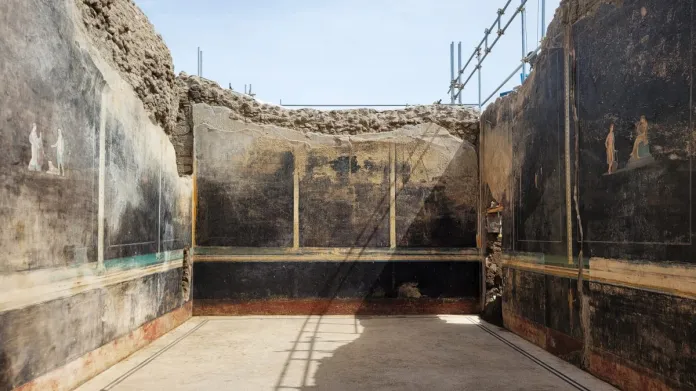 Místnost, kde byly fresky objevené