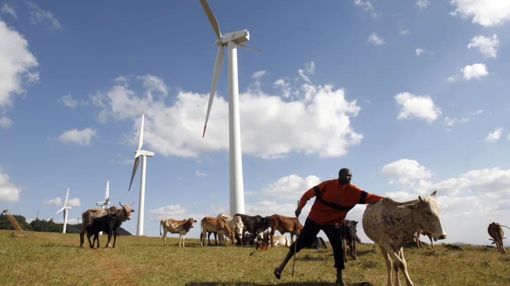 Větrná elektrárna v Keni (ilustrační foto)