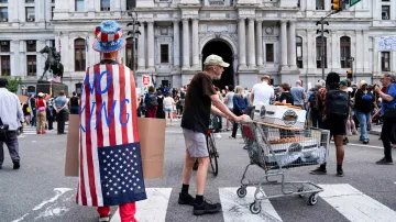 Protesty proti Trumpovi ve Filadelfii