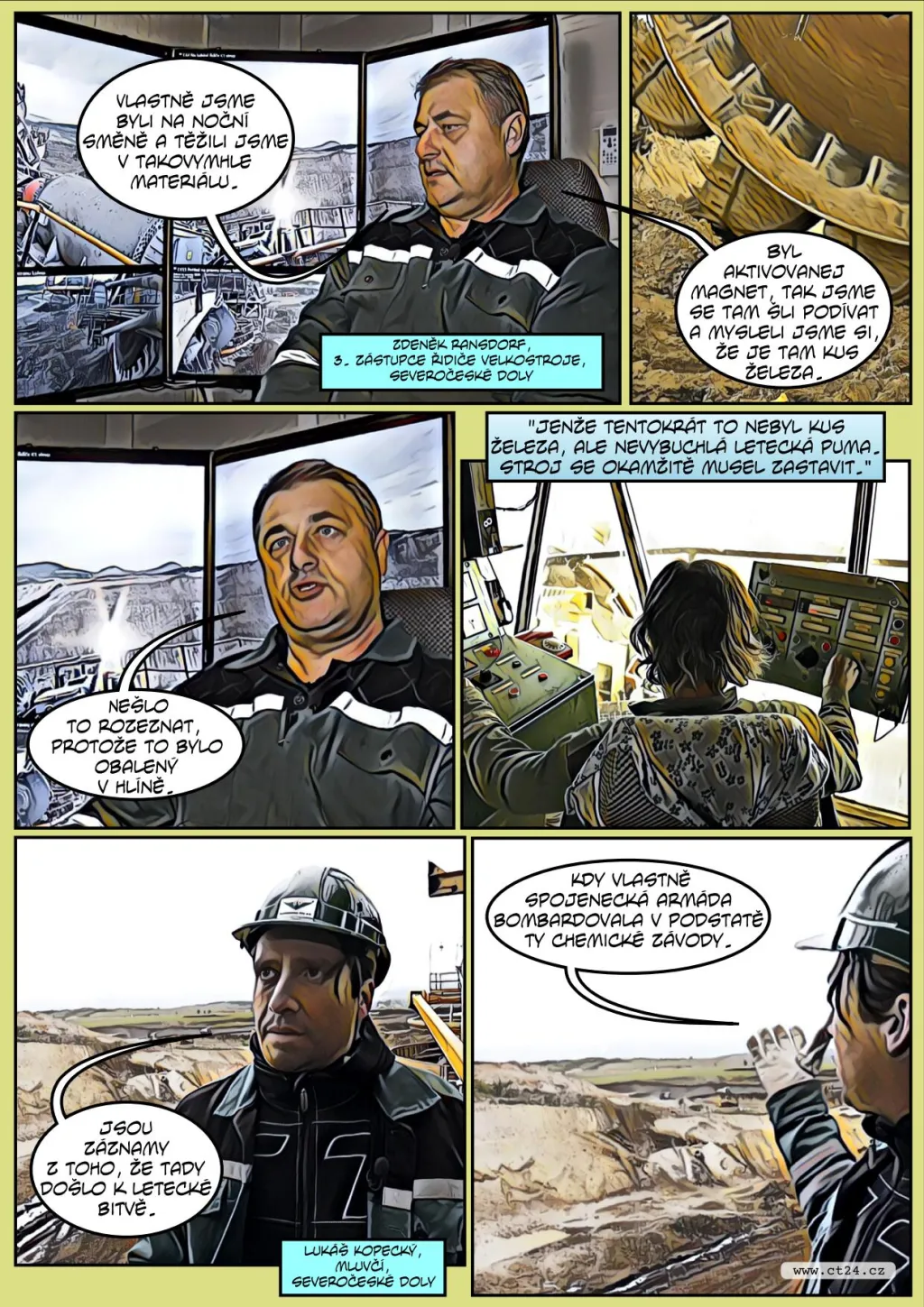 Komiks: Obří rypadlo je možné ovládat na dálku