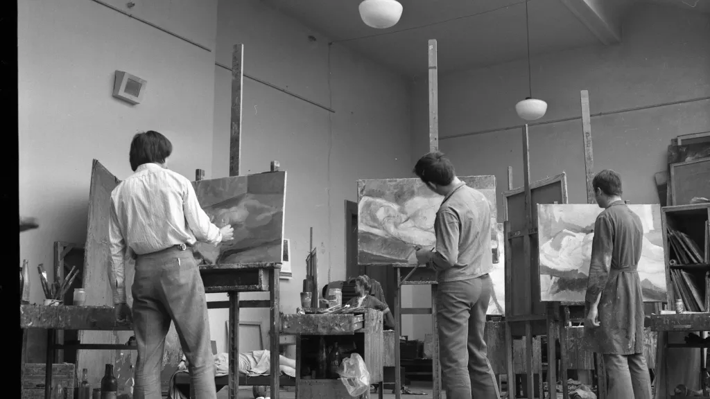 Malířský ateliér v roce 1975