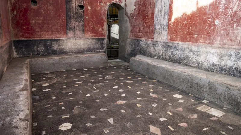 Nově objevené lázně v Pompejích