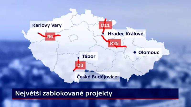 Největší zablokované projekty