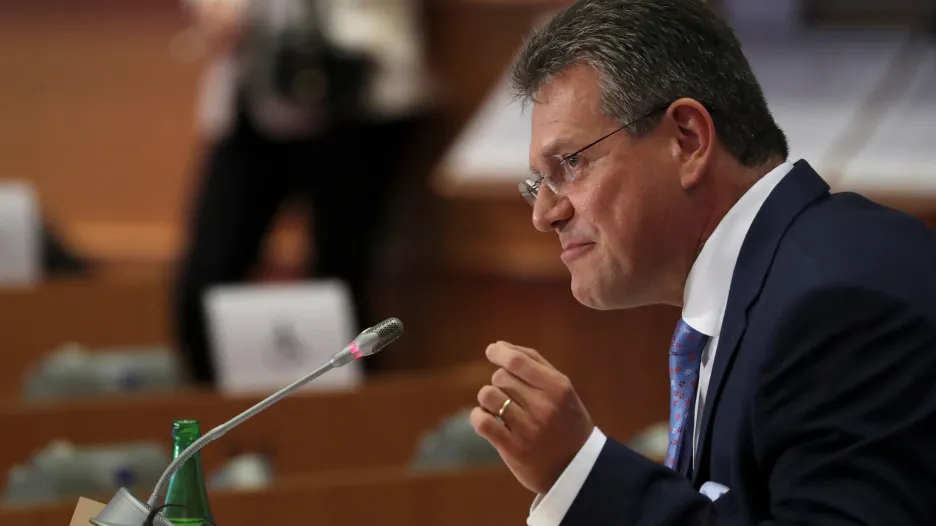 Maroš Šefčovič během slyšení ve výborech Evropského parlamentu