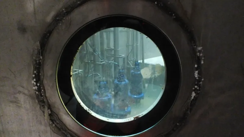 Interiéry retenční nádrže