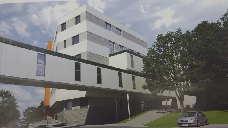 Vizualizace budoucí podoby nemocnice s novou internou