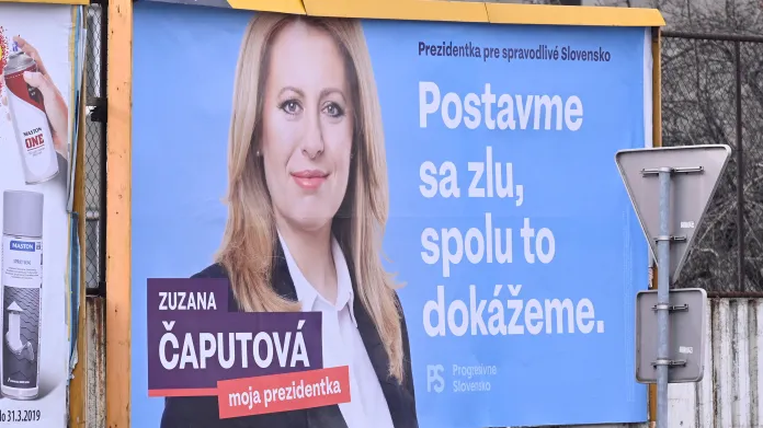 Předvolební plakát Zuzany Čaputové