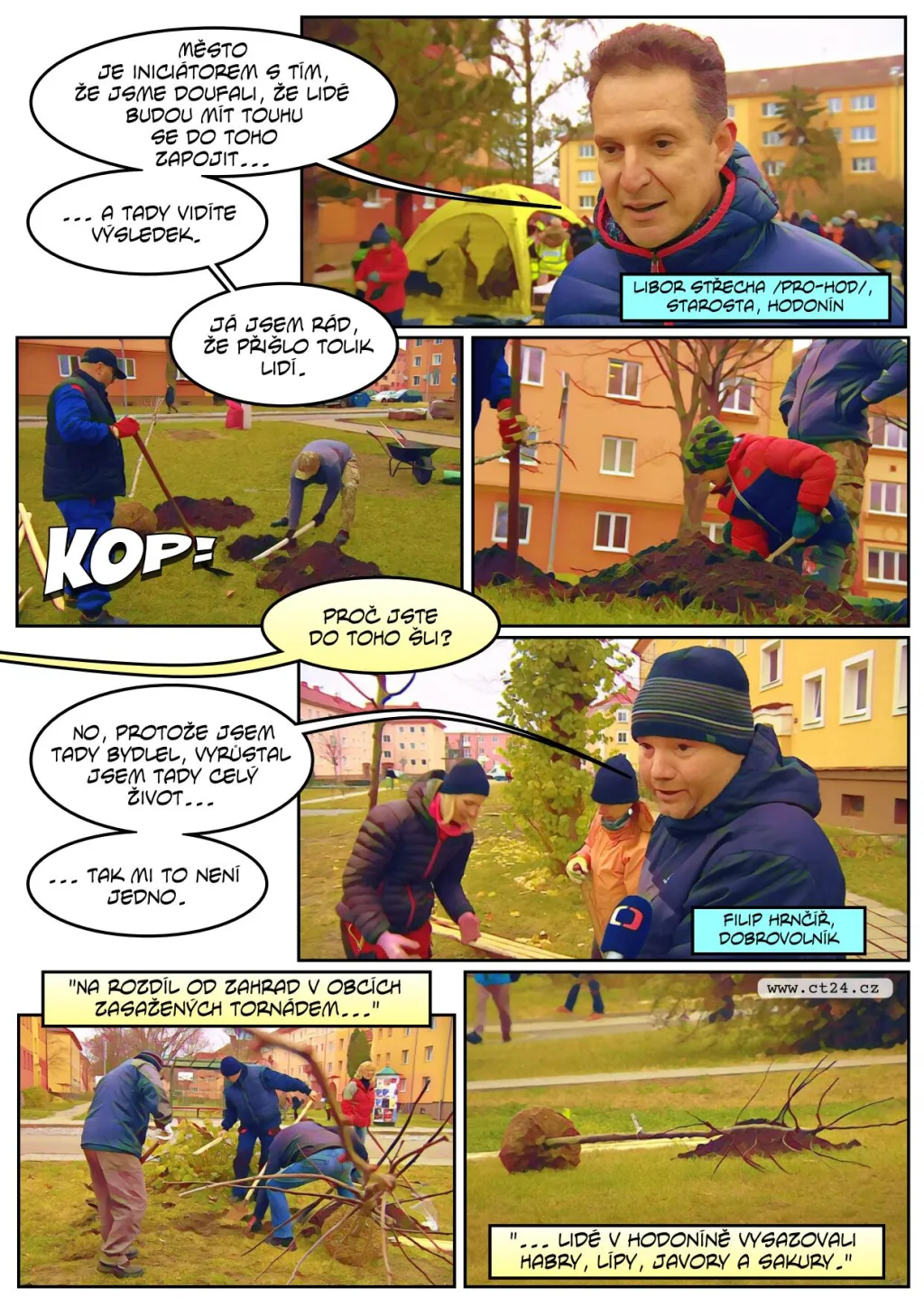 Obce postižené tornádem dostaly stromy