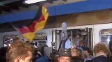 Vlak s německými uprchlíky