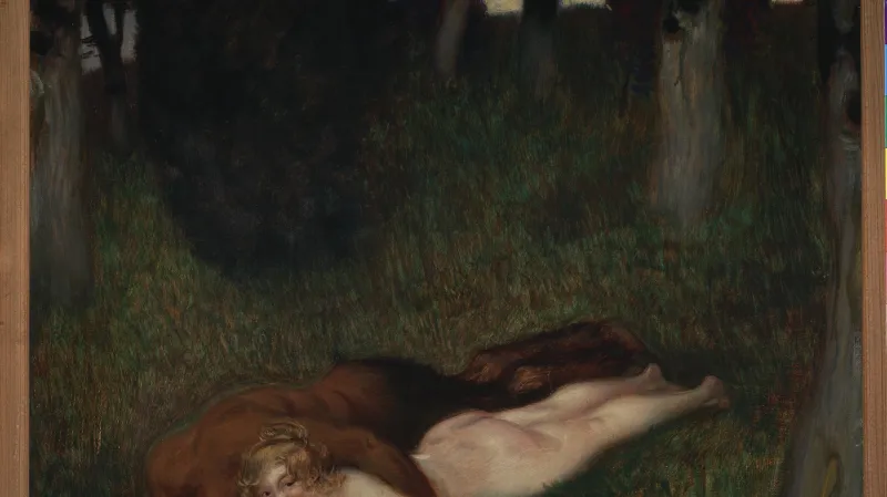 Franz von Stuck / Faun a nymfa, 1892