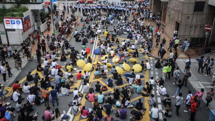 "Okupace" centra Hongkongu