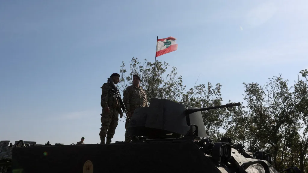 Libanonská armáda na jihu země u hranic s Izraelem