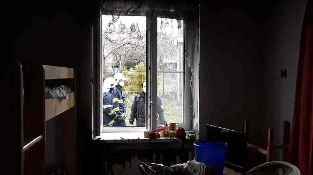 Požár v azylovém domě v Hranicích