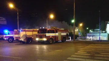 Požár vietnamské tržnice v Olomoucké ulici v Brně