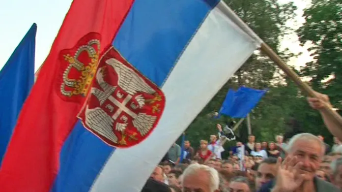 Demonstrace na podporu Ratka Mladiče