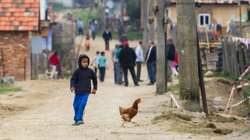 Romská osada na Slovensku