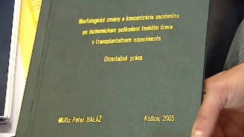 Dizertační práce Petera Baláže