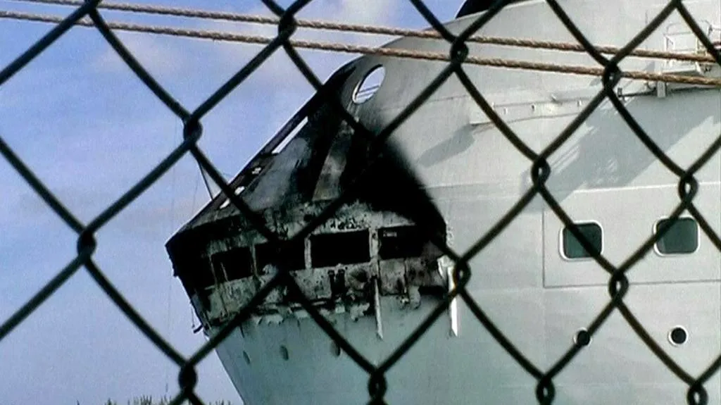 Následky požáru na výletní lodi Grandeur of the Seas