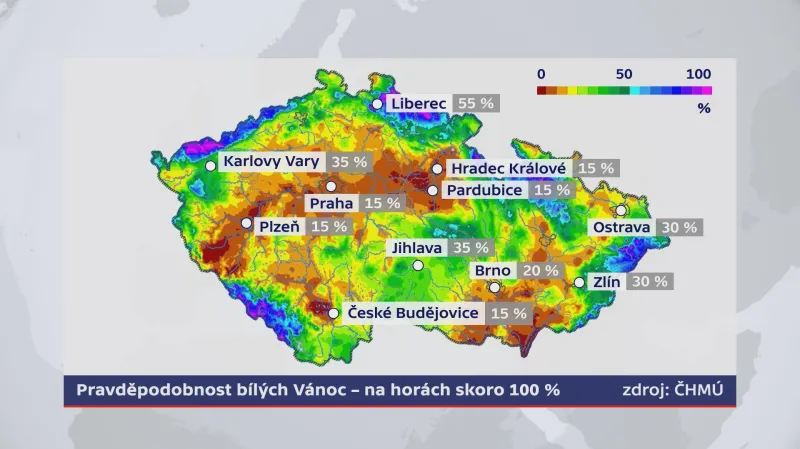 Pravděpodobnost bílých Vánoc