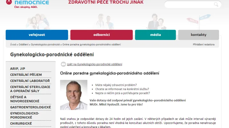 ON-LINE poradna Porodnice Šumperské nemocnice