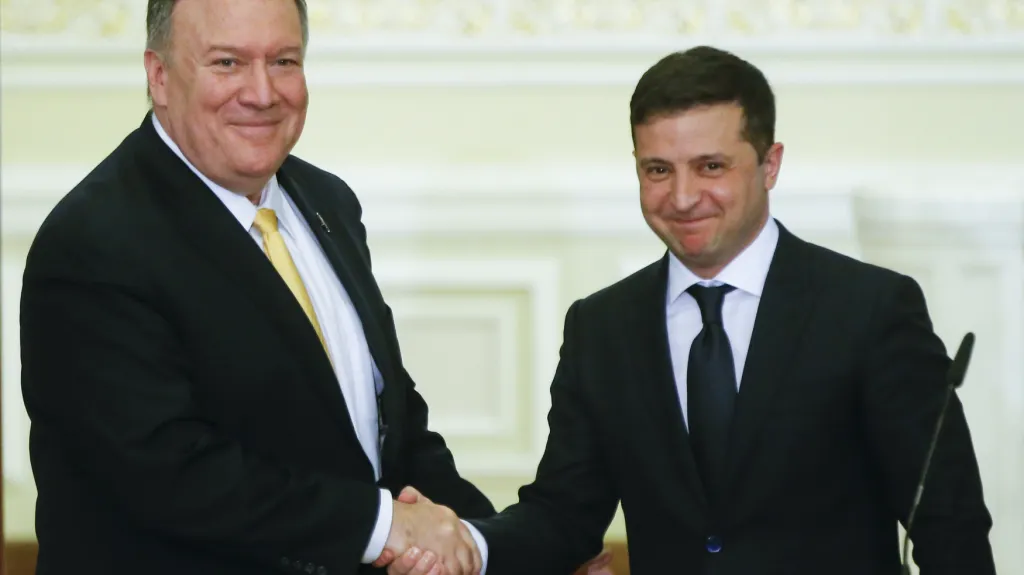 Mike Pompeo a Volodymyr Zelenskyj