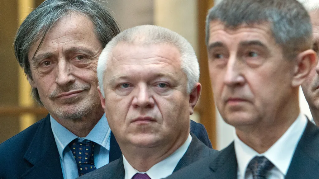 Martin Stropnický, Jaroslav Faltýnek a Andrej Babiš