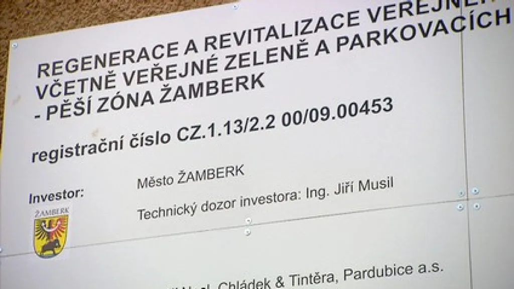 Výstavba žamberské pěší zóny