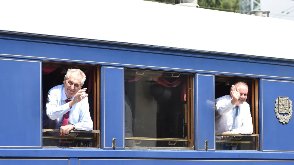 Miloš Zeman s Andrejem Kiskou na Slovensku