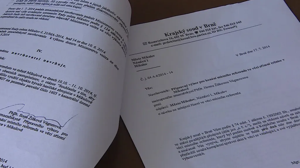 O vypsání referenda rozhodne soud