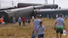 Vykolejený vlak v ruské Volgogradské oblasti
