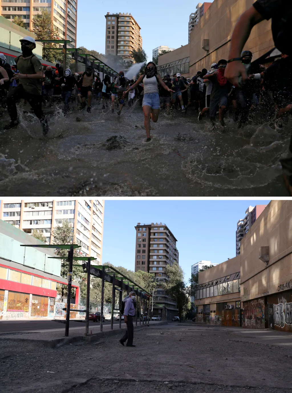 Ještě počátkem března Chilané demonstrovali v hojném počtu, teď protesty utichají
