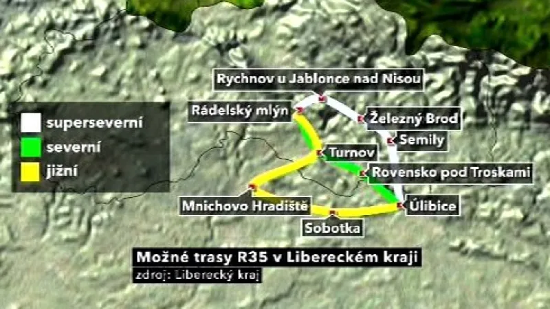 Možné trasy R35