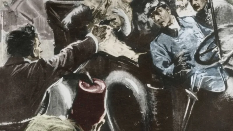 Vyobrazení atentátu v Sarajevu