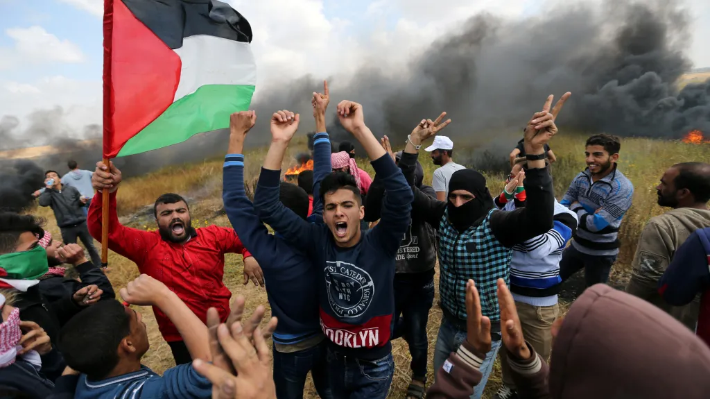 Palestinské protesty vyústily v násilí