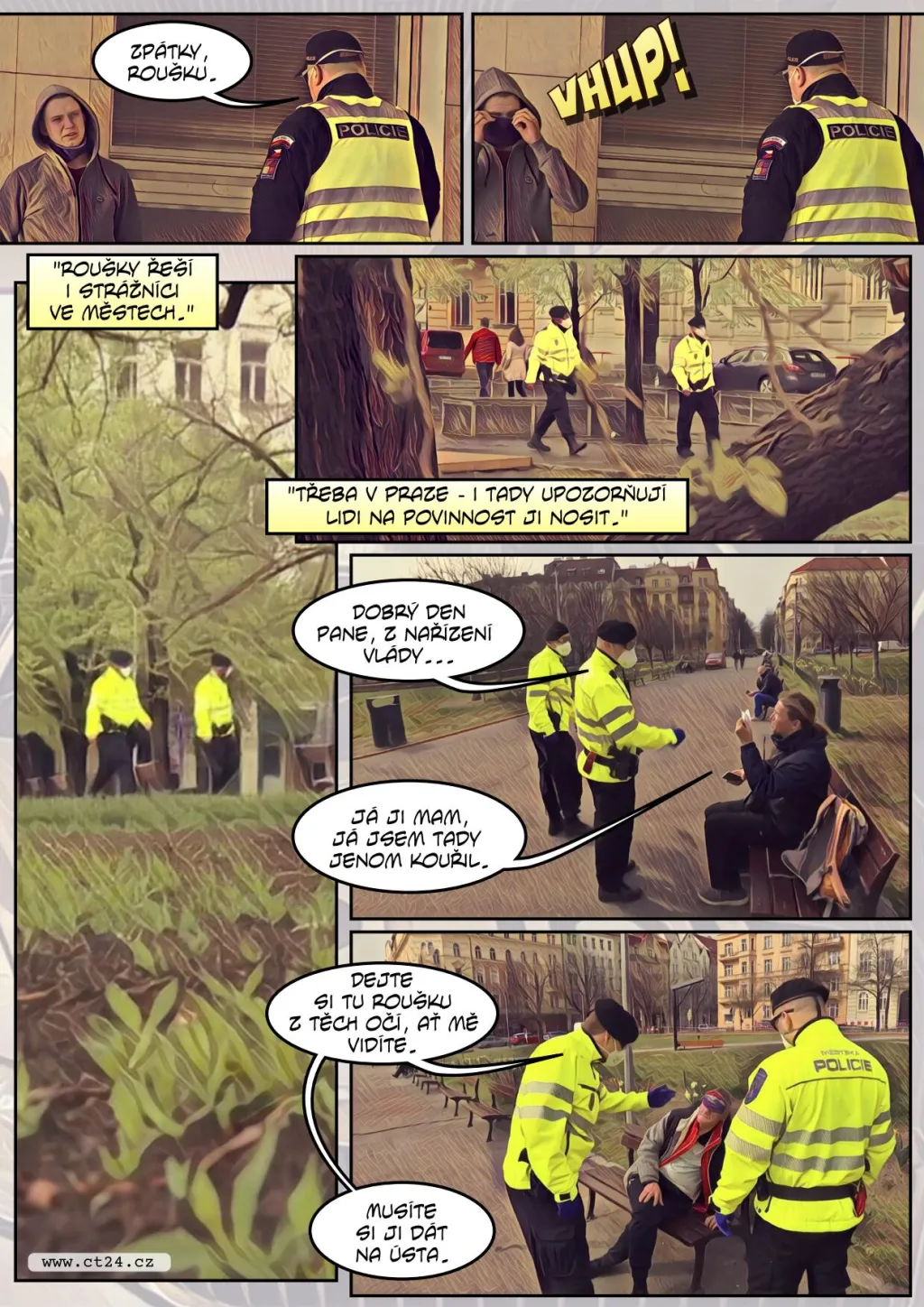 Policisté v první linii. Dodržování pravidel musí hlídat více než kdy jindy