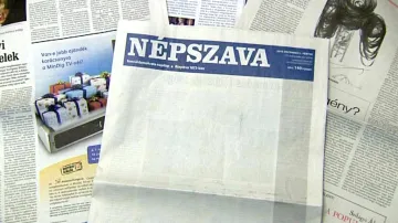Maďarský Népszava s protestní prázdnou titulní stranou