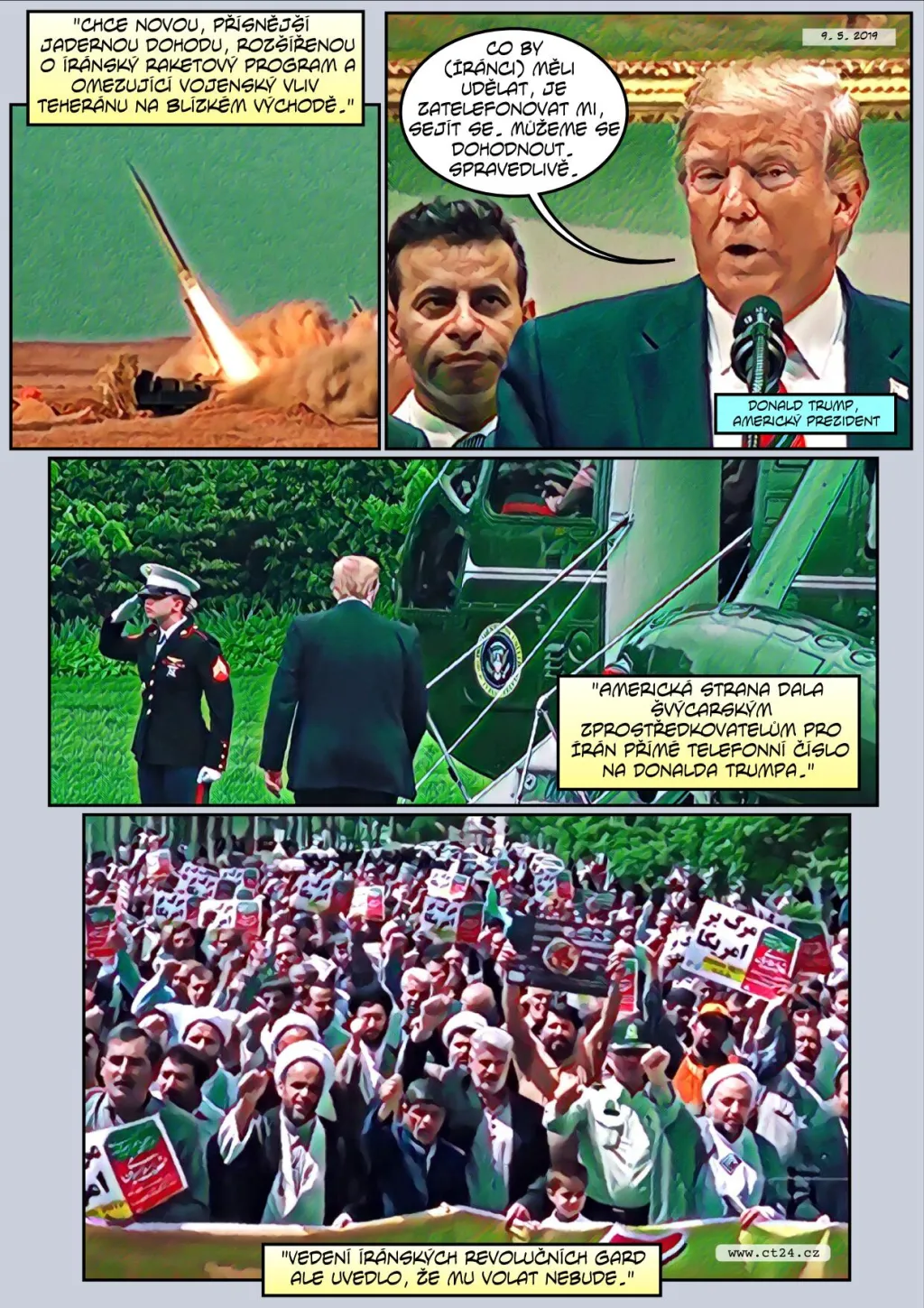 Komiks: Íránské protesty