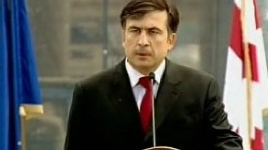 Michail Saakašvili: \"Jsme uprostřed okupace.\"