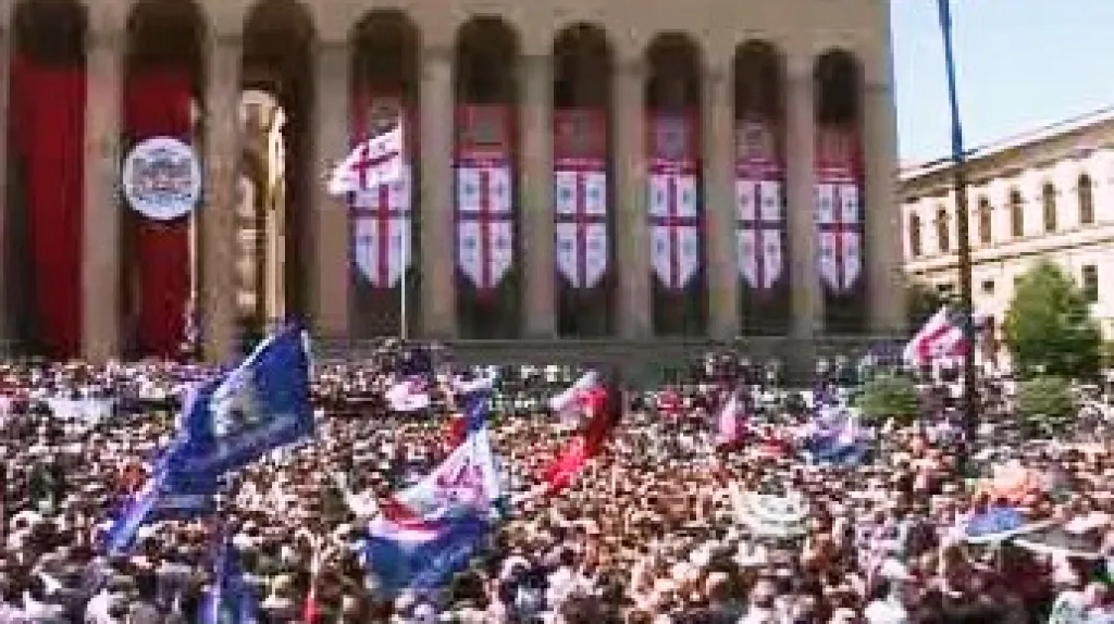 Demonstrace gruzínské opozice