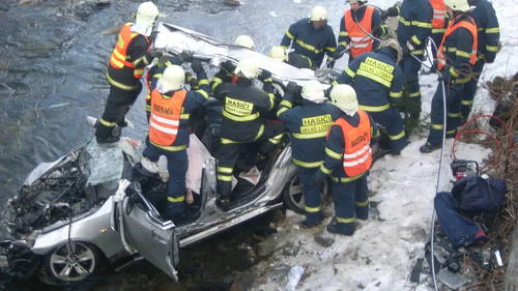 Hasiči u tragické nehody