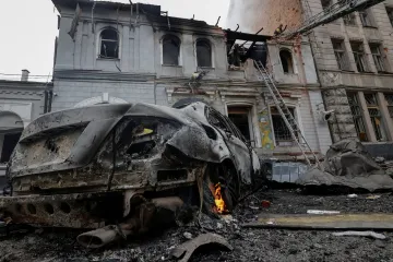 Ruské drony zasáhly školku v Charkově