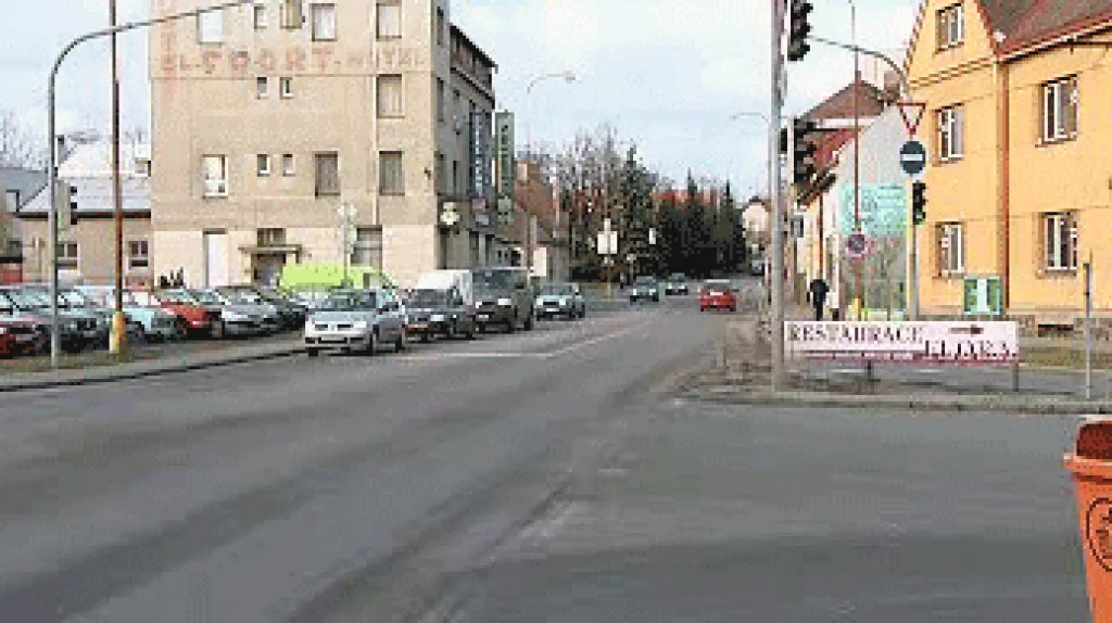 Křižovatka v Přelouči