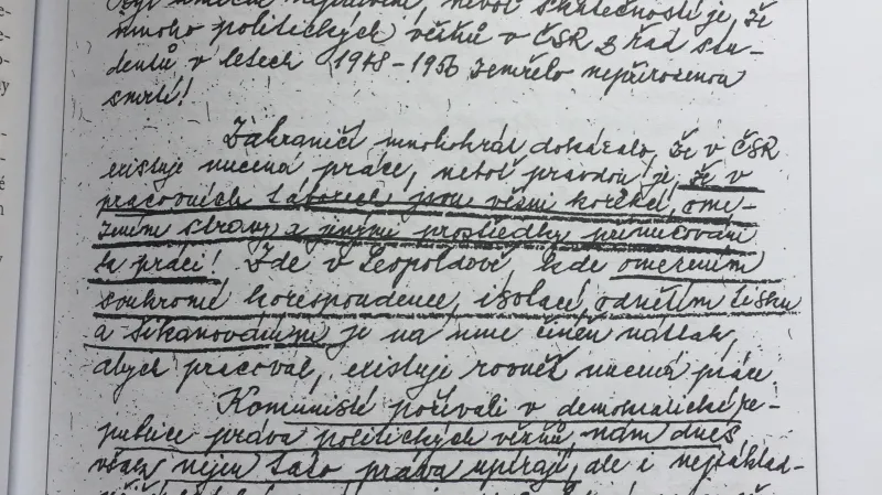 Stížnost, kterou psal Bohumil Robeš prezidentu republiky 15. 9. 1956