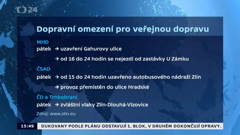 Dopravní omezení pro MHD