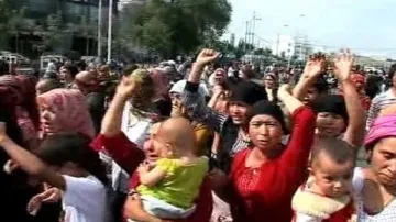 Ujgurští obyvatelé Urumči