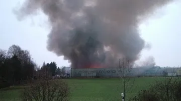Požár tkalcovny Mileta